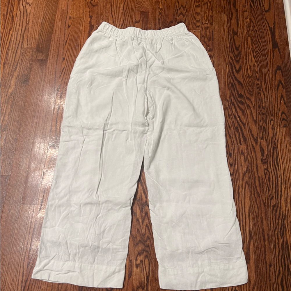 Abercrombie & Fitch White Wide Leg Pants